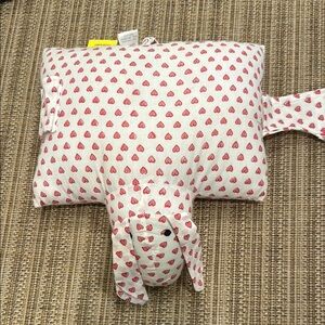 Heart Patterned Pillow with Tied Ends